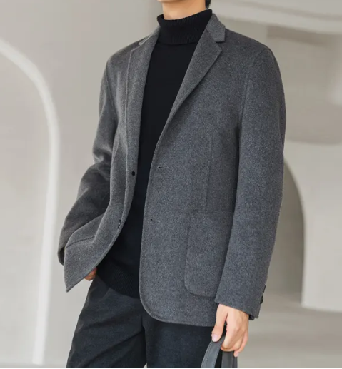 全毛面料男士西服上衣，西服定制
